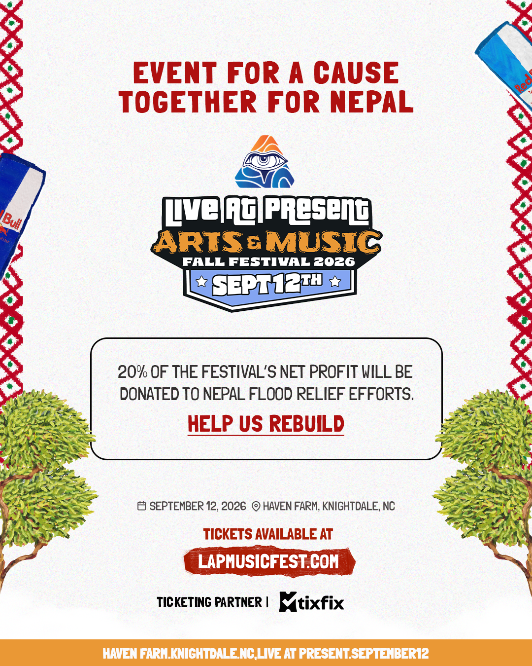 Main Festival Poster — Event for a Cause — Together for Nepal.